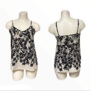 RETROD Floral White/Black Cami Women’s Size S
